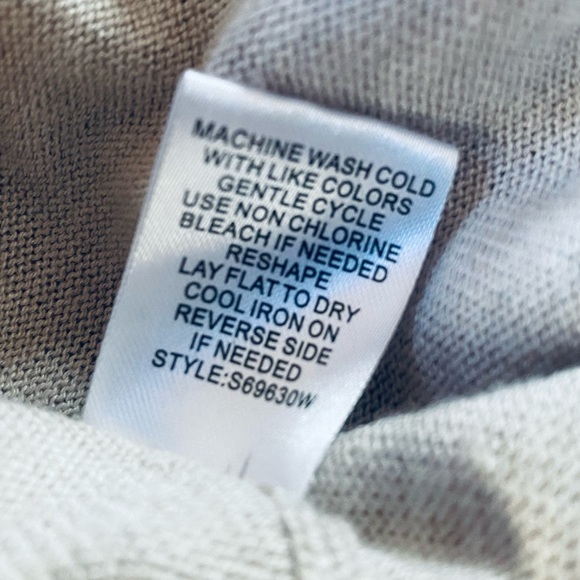 Women’s 1X Sweater Cardigan Tribekka 44 Beige Lightweight Knit Open Front Soft - Picture 10 of 11